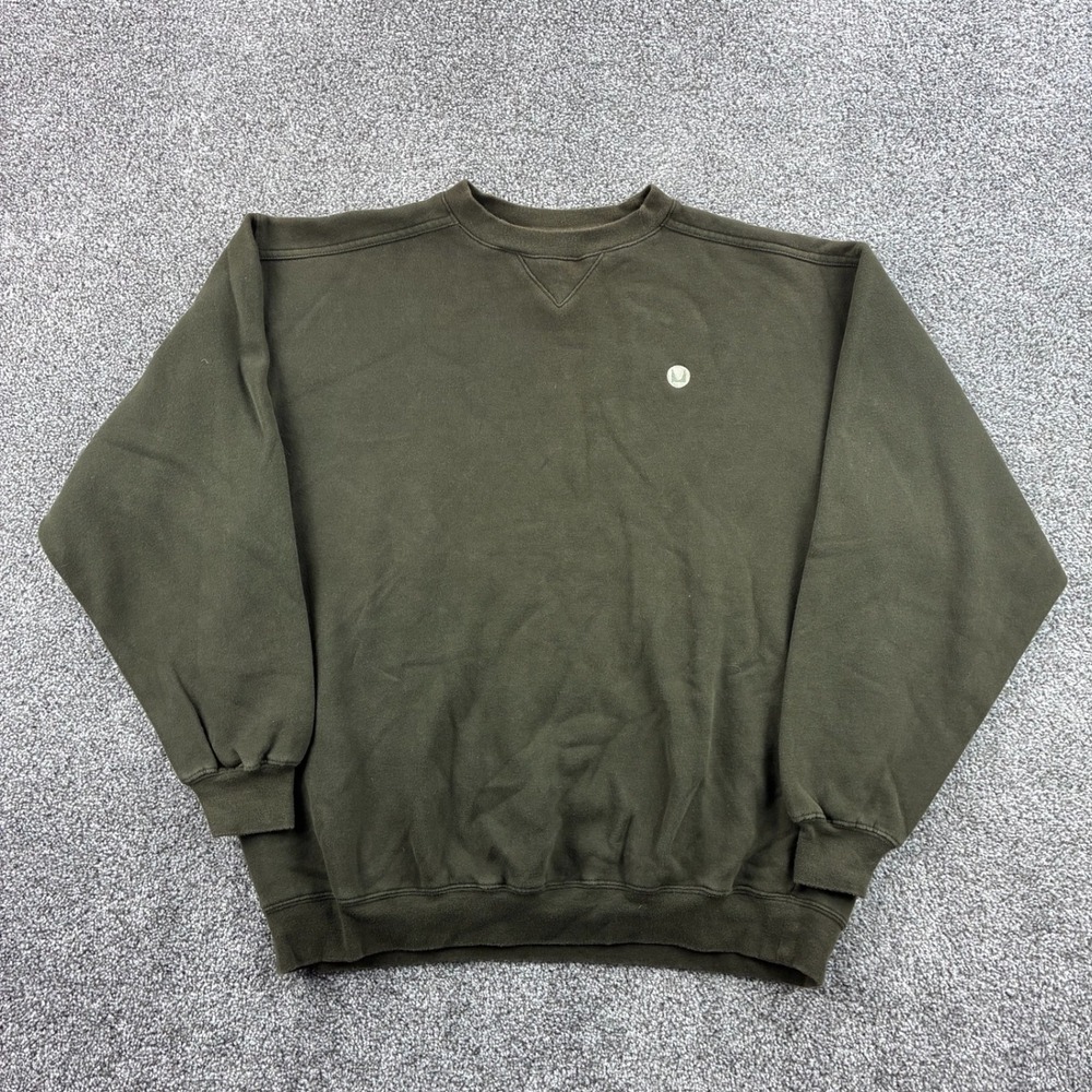 Vintage Herman Miller Sweatshirt Mens Large Green Cotton Blend Crewneck Pullover